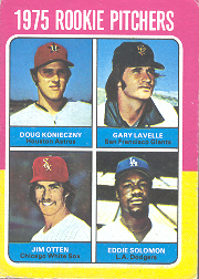 1975 Topps Baseball Cards      624     Doug Konieczny/Gary Lavelle/Jim Otten/Eddie Solomon RC